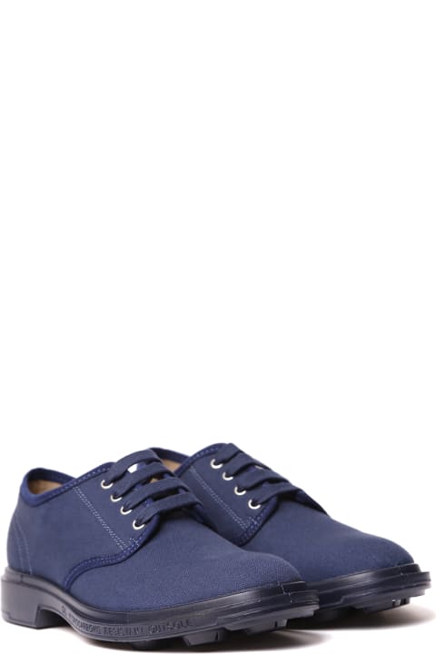 Navy Canvas Derby Shoes