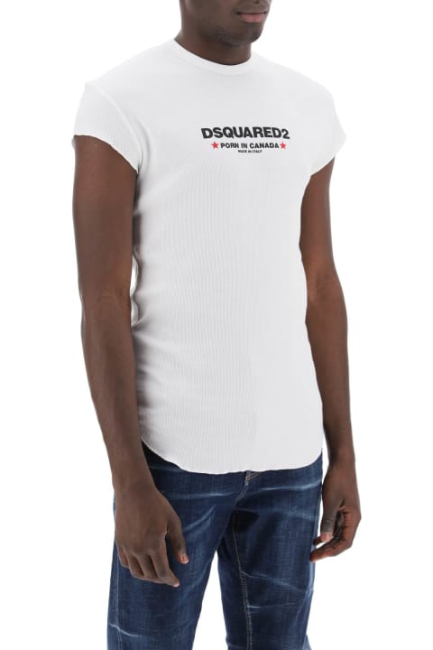 Dsquared2 for Men Dsquared2 Choke Fit Ribbed T-shirt