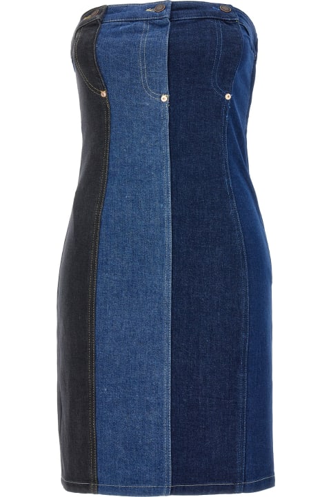 Homeware M05CH1N0 Jeans Patchwork Mini Dress