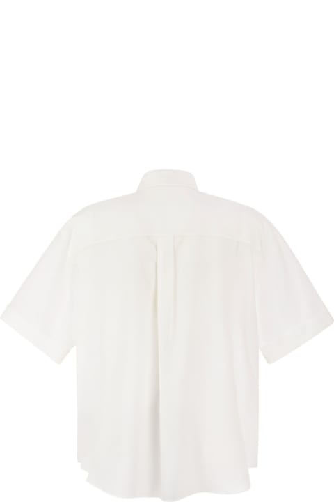 Fashion for Women Brunello Cucinelli Silk Crepe De Chine Shirt With Precious Buttonhole