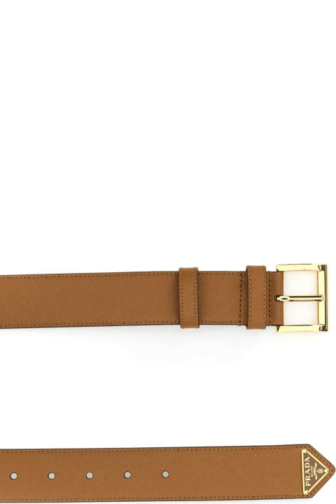 Prada إكسسوارات لـ السيدات Prada Caramel Leather Belt