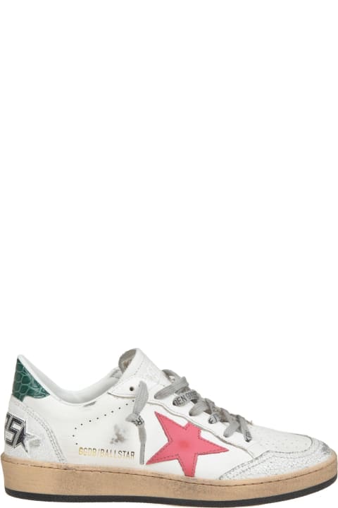 Fashion for Women Golden Goose Golden Goose Ballstar In White And Pink Leather