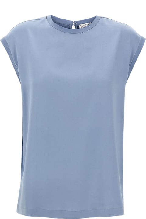 Brunello Cucinelli Clothing for Women Brunello Cucinelli Satin T-shirt