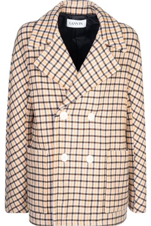 Lanvin Coats & Jackets for Men Lanvin Check Double-breasted Blazer