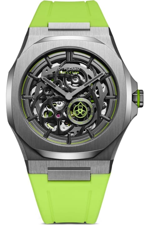 D1 Milano Watches for Men D1 Milano Slice Lime Skeleton Rubber Skrj15 Watch