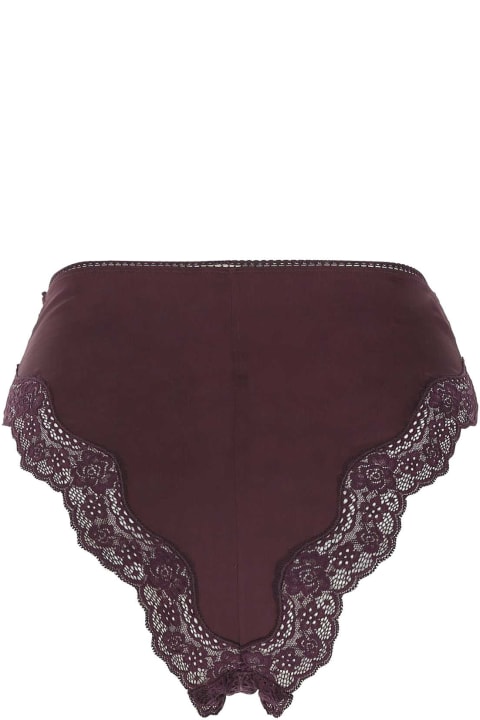 Saint Laurent Underwear & Nightwear for Women Saint Laurent Plum Stretch Silk Brief