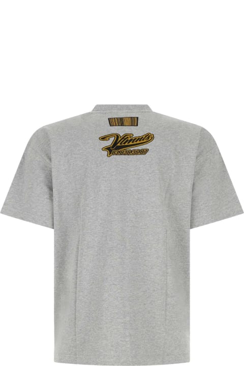 VTMNTS Topwear for Men VTMNTS Melange Grey Cotton T-shirt