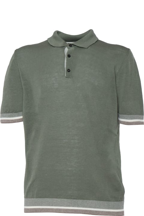 Peserico for Men Peserico Green Tricot Polo Shirt
