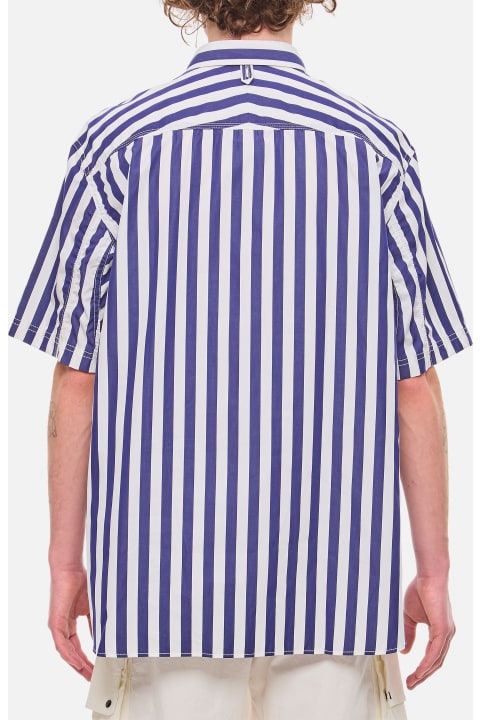 メンズ Junya Watanabeのシャツ Junya Watanabe Short Sleeve Stripes Shirt Junya Watanabe Carhartt Wip