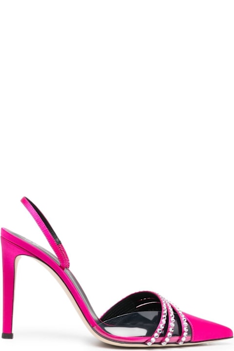 Giuseppe Zanotti Leather Crystals Mules