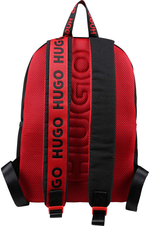 Fashion for Kids Hugo Boss Black Backpack For Boy With Logo