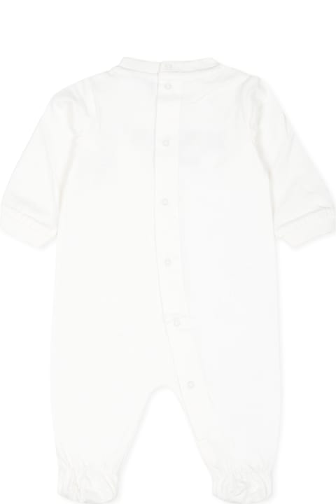 Moschino for Kids Moschino Ivory Babygrow For Babykids With Three Teddy Bears