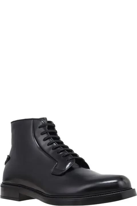 Shoes for Men Prada Leather Lace-up Boots
