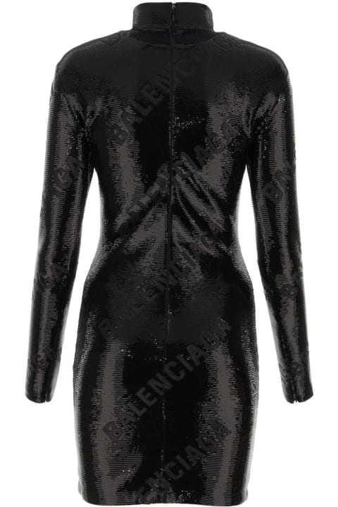 Balenciaga Sale for Women Balenciaga Black Sequins Mini Dress
