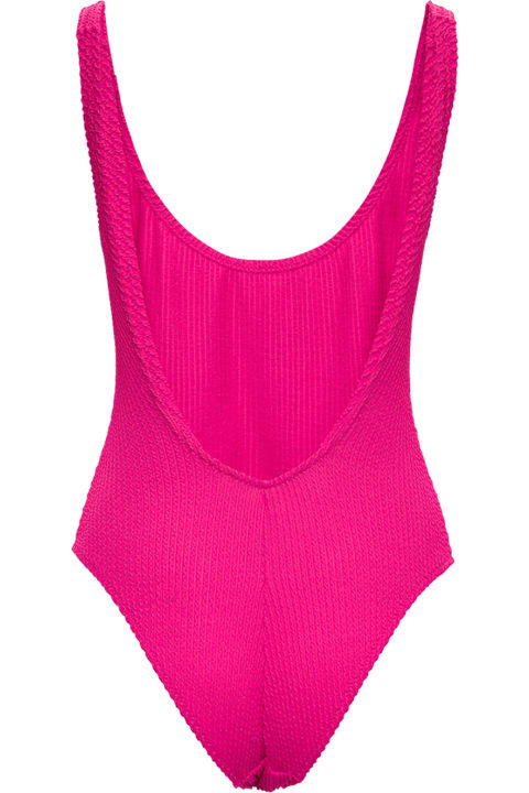 Le Petit Reve Woman's Solene Crinkled Fabric Pink Swimsuit