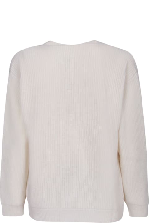 Lardini Sweaters for Men Lardini Cream Wool And Cashmere Cardigan