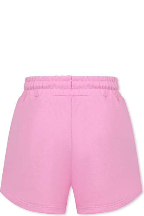 Homeware MSGM Pink Shorts For Girl With Logo