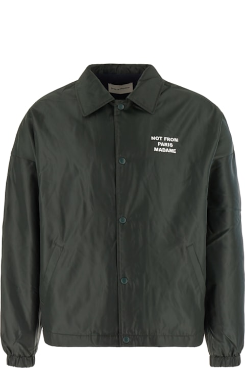 Drôle de Monsieur Men Drôle de Monsieur Bottle Green Polyester Jacket