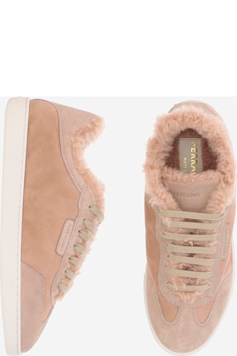 Ferragamo Athena Fur Sneakers