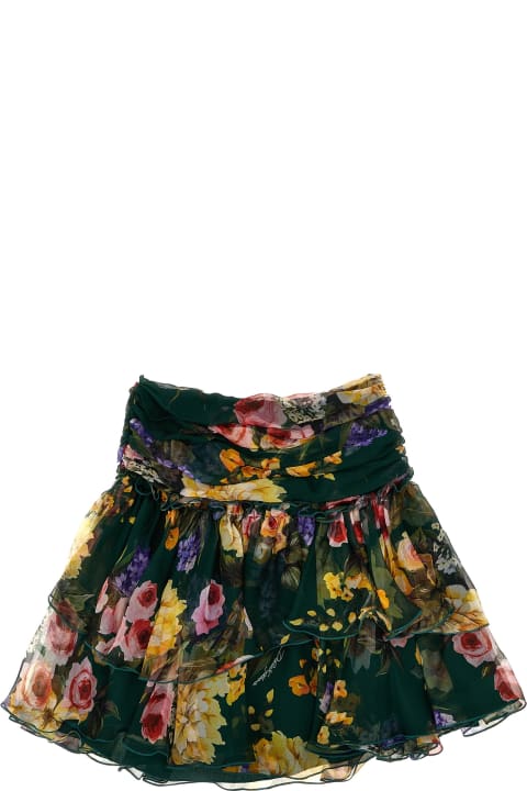 Dolce & Gabbana for Girls Dolce & Gabbana Floral Chiffon Skirt