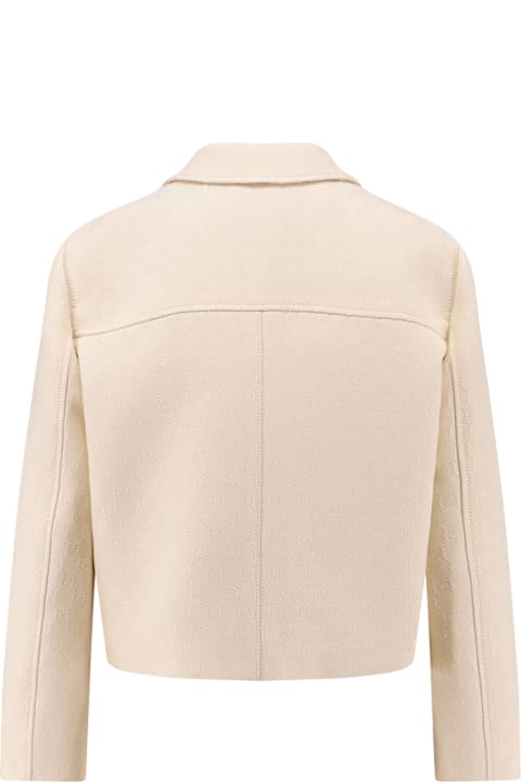 Coats & Jackets for Women Gucci Wool And Silk Blazer With All-over Gg Motif