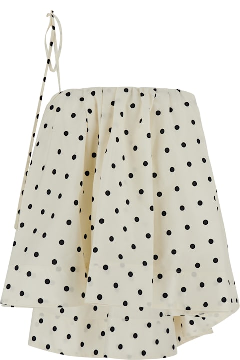 MSGM for Kids MSGM Pois Top White With Polka Dot Details In Cotton Women