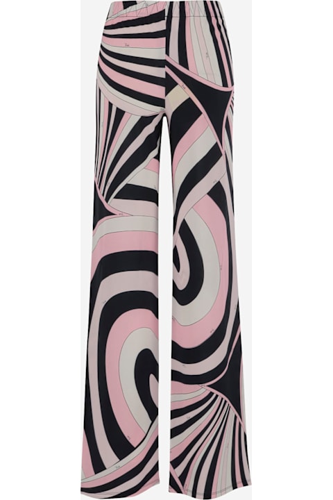 Pucci for Women Pucci Stretch Viscose Pants With Iris Pattern