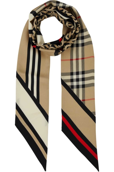 Scarves & Wraps for Women Burberry Embroidered Silk Foulard