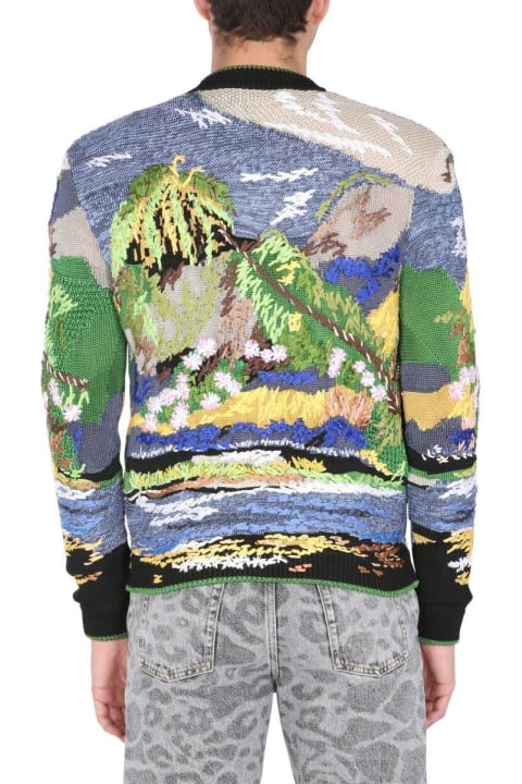 Saint Laurent Clothing for Men Saint Laurent Teddy Tropical Embroidered Jacquard Jacket