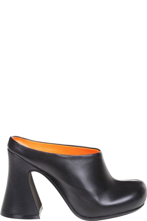 Mules In Black Leather