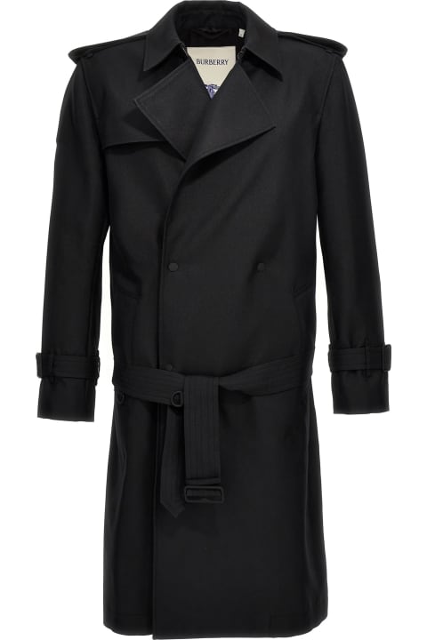 Burberry Men Burberry Double-breasted Long Trench Coat