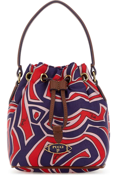 Pucci for Men Pucci Printed Canvas Bucket Bag