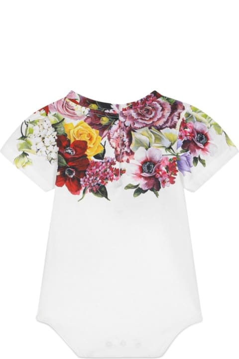 Bodysuits & Sets for Baby Girls Dolce & Gabbana Bi-pack Short Sleeve Bodysuit Flowers