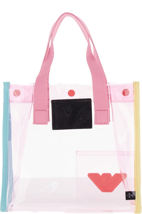 Emporio Armani Accessories & Gifts for Girls Emporio Armani Multicolor Crossbody Bag With Logo Patch In Pvc Girl