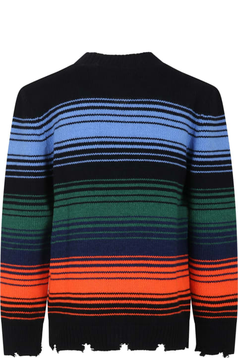 MSGM Sweaters & Sweatshirts for Women MSGM Multicolor Cardigan For Girl With Logo
