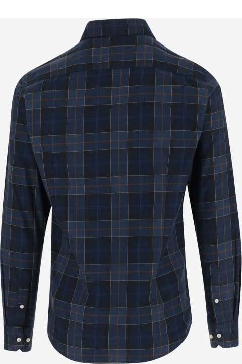 Barbour قمصان لـ القسم الرجالي Barbour Cotton Shirt With Check Pattern