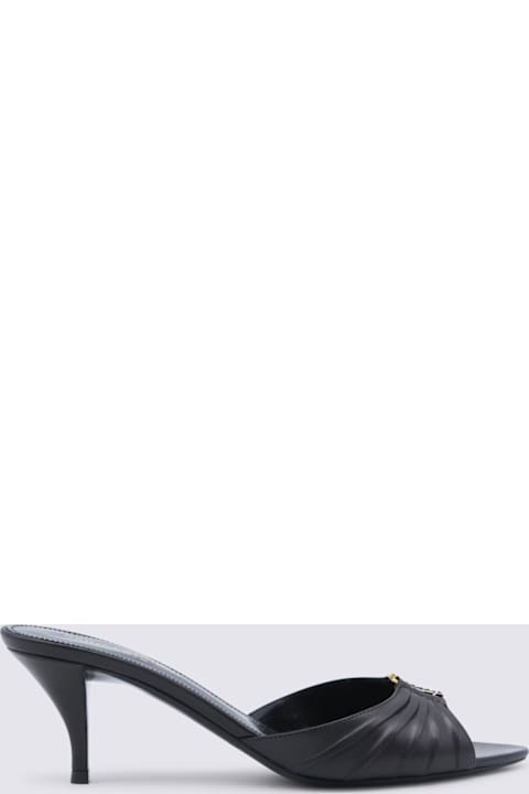 Saint Laurent Black Leather Babilone 60 Mule Sandals