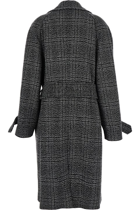 Balenciaga Coats & Jackets for Men Balenciaga Check Long Coat