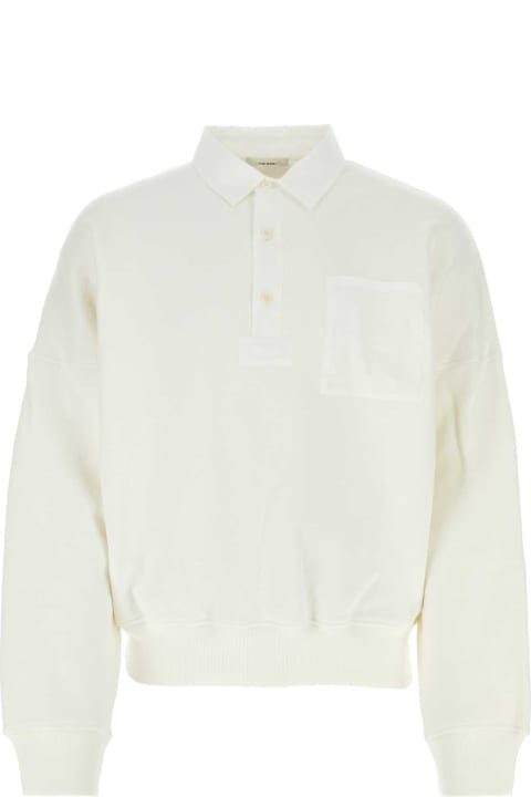 The Row Topwear for Men The Row White Stretch Cotton Dente Polo Shirt
