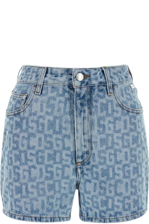 Pants & Shorts for Women GCDS Printed Denim Shorts