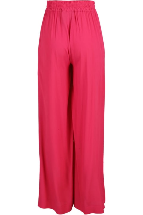 SEMICOUTURE for Women SEMICOUTURE Raspberry Pink Silk Blend Trousers