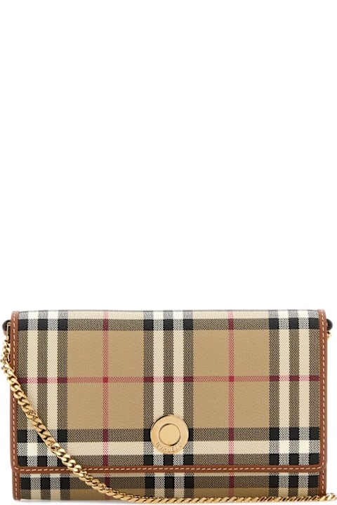 Burberry Printed Canvas Check Wallet
