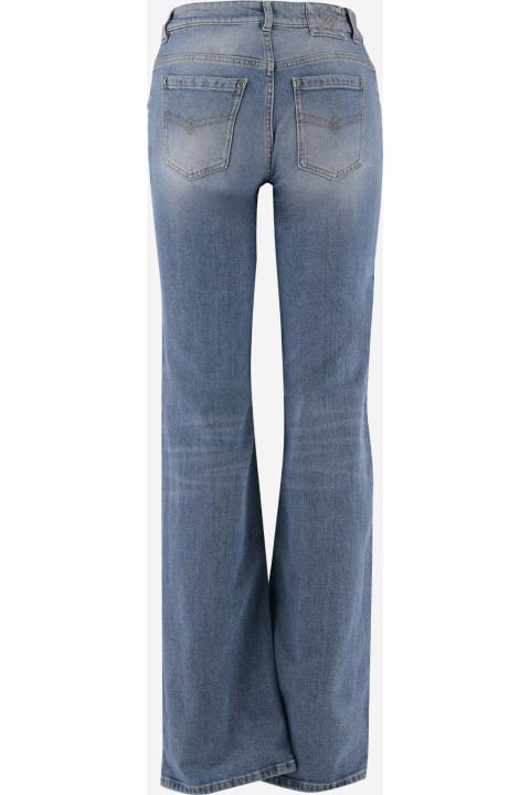 Blumarine Jeans for Women Blumarine Flared Jeans In Stretch Cotton Denim Blumarine