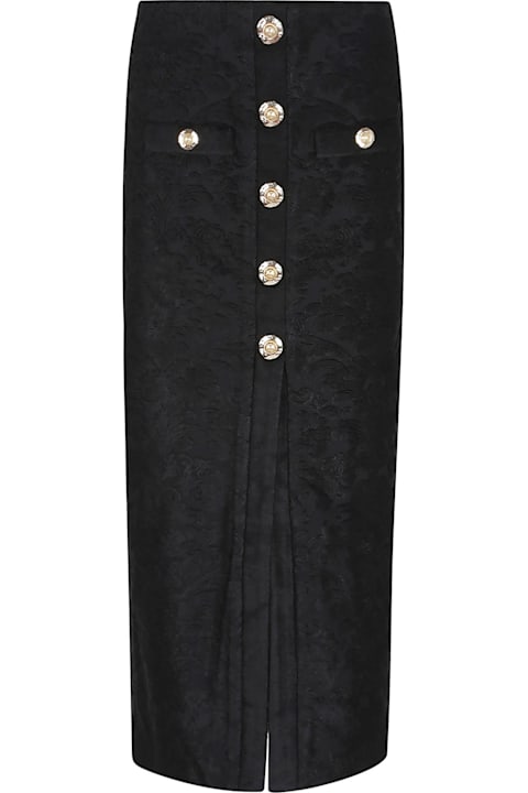 Homeware Balmain Btn Bouclette Baroque Long Midi Skirt