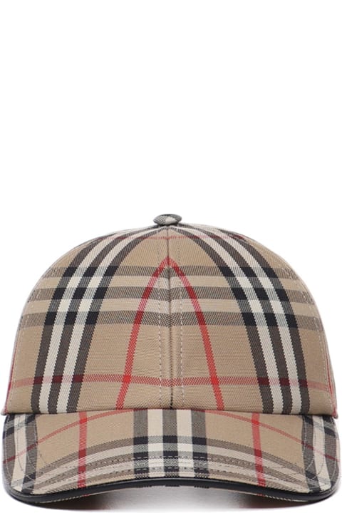 Hats for Women Burberry Vintage Check Hat In Cotton