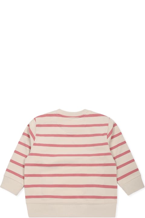 Homeware Calvin Klein Ivory Sweatshirt For Baby Girl With Logo