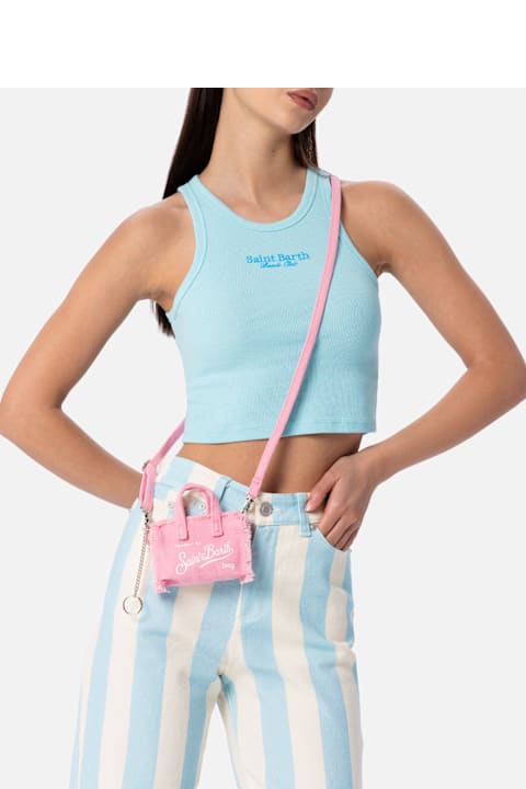 أدوات منزلية MC2 Saint Barth Pink Cotton Canvas Key Holder