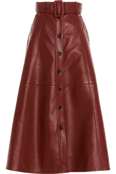 Eco Leather Midi Skirt