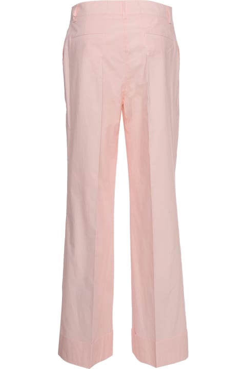 Parosh Pants & Shorts for Women Parosh Pink Cotton Trousers