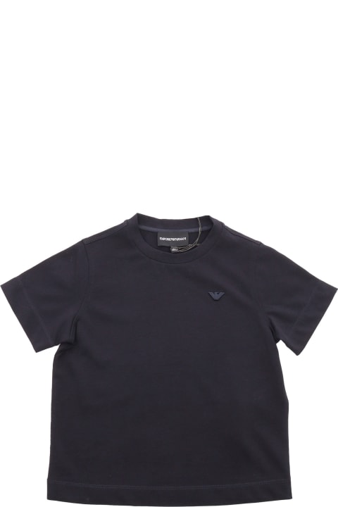 Fashion for Kids Emporio Armani Blue T-shirt With Logo